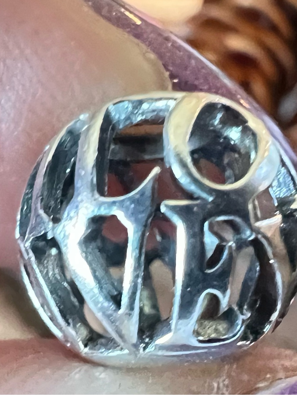 Authentic Pandora Charm I Love You Script Charm Openwork Script - Picture 3 of 5